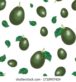 Avocado pattern seamless foe wallpaper or fabric on white.