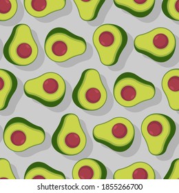 Avocado Muster nahtlos. tropisch-grüner Obsthintergrund. Baby-Stoffschmuck