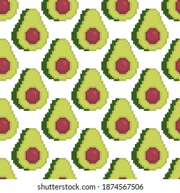 Avocado Muster nahtlos. tropisch-grüner Obsthintergrund. Baby-Stoffschmuck