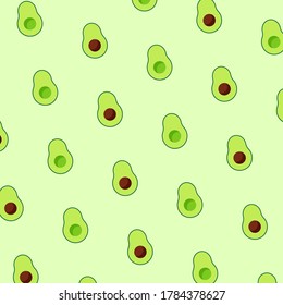 Avocado-Muster. Scheiben des Avocado