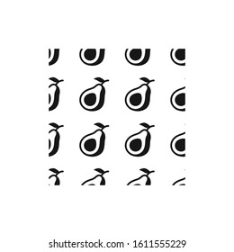 avocado pattern vector logo template