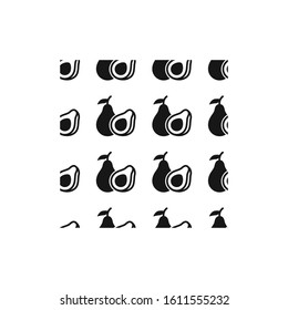 avocado pattern vector logo template