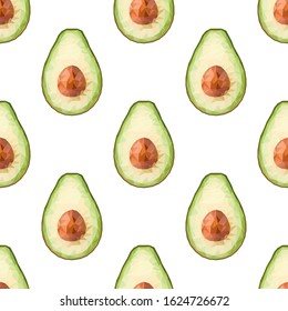 avocado pattern vector polygonal graphic