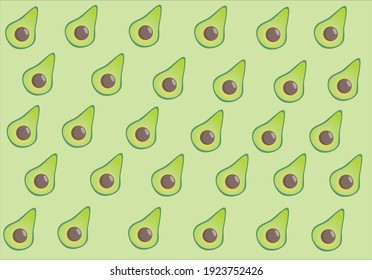 Avocado pattern as vector wallpaper 