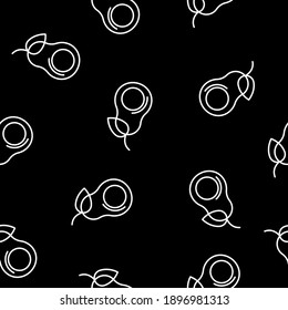 Avocado patterns on black wallpaper, Fruit seamless pattern.	