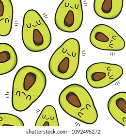 Avocado Pattern.Vector Illustration