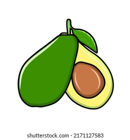 Avocado perfect for vector graphics, children's book illustrations, stickers, screen printing, logos, and other branding needs