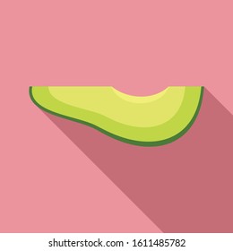 Avocado piece icon. Flat illustration of avocado piece vector icon for web design