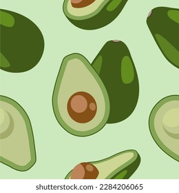 avocado with pit pitted shares juicy light turquoise
background pattern textile