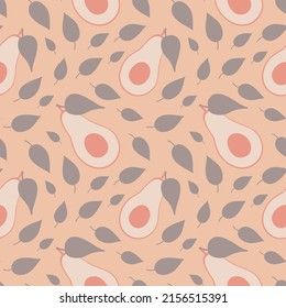 Pintado de aguacate color rosa pastel sin fisuras, eps 10 ilustración vectorial