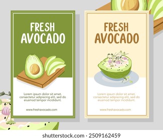 Avocado product label vector design template or avocado logo vintage, good for oil industries, oil product, avocado fruit label, avocado farm. Vector illustration.