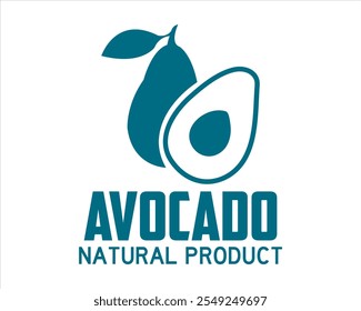 Avocado product vector design template or avocado vintage, good for oil industries, oil product, avocado fruit, avocado farm