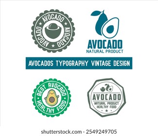 Avocado product vector design template or avocado vintage, good for oil industries, oil product, avocado fruit, avocado farm