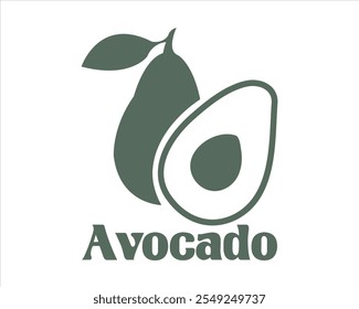 Avocado product vector design template or avocado vintage, good for oil industries, oil product, avocado fruit, avocado farm