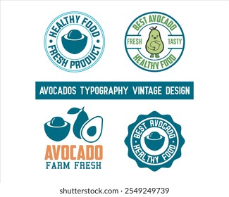 Avocado product vector design template or avocado vintage, good for oil industries, oil product, avocado fruit, avocado farm