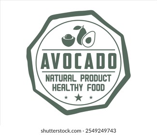 Avocado product vector design template or avocado vintage, good for oil industries, oil product, avocado fruit, avocado farm