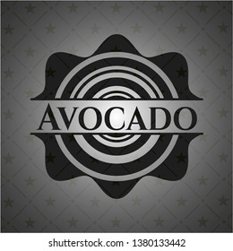 Avocado retro style black emblem