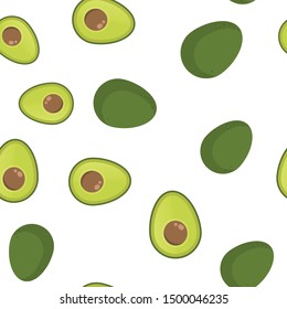 Avocado seamless pattern. Avocados texture.