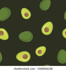 Avocado seamless pattern. Avocados texture.