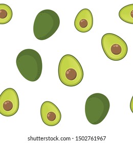 Avocado seamless pattern. Avocados texture.