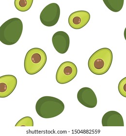 Avocado seamless pattern. Avocados texture.
