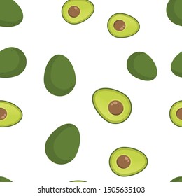 Avocado seamless pattern. Avocados texture.