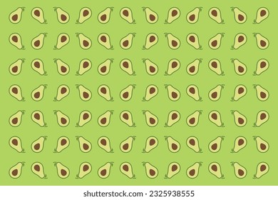 Avocado seamless pattern background vector design