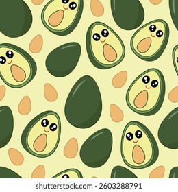 avocado seamless pattern for background,fabric,wrapping,etc
