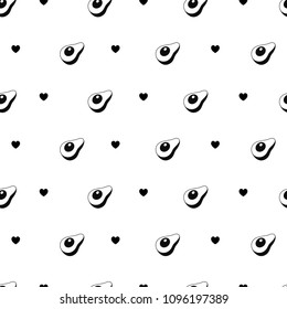 Avocado. Seamless pattern. Fabric print. Repeating wallpaper.