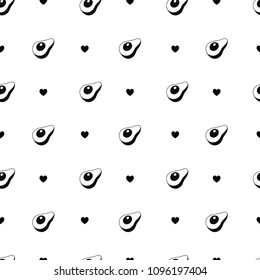 Avocado. Seamless pattern. Fabric print. Repeating wallpaper.