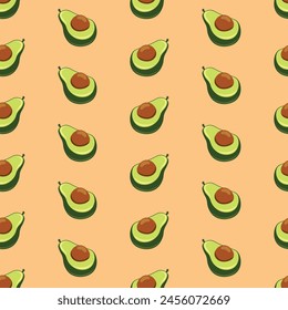 avocado seamless pattern mexican food hand drawn  doodle pattern