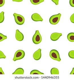Avocado seamless pattern. Organic vegetarian food. Used for design surfaces, fabrics, textiles, packaging paper