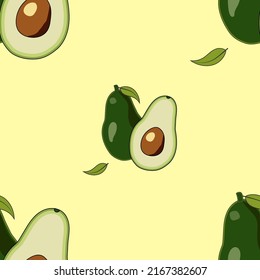 Aguacate. Patrón sin foco. Nutrición adecuada. Vega. Papel de escritorio.
