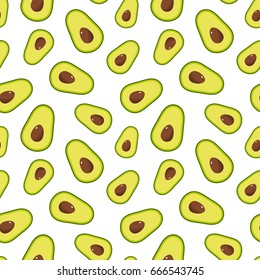 Avocado Seamless Pattern Vector