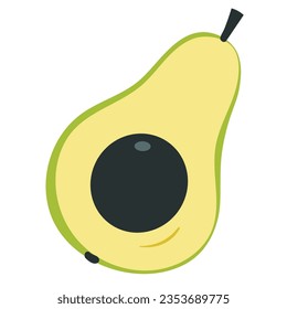 Avocado. Simple and clear flat illustration