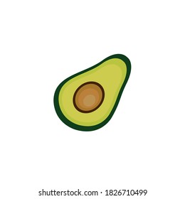 Avocado simple icon vector illustration