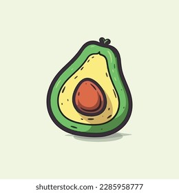 avocado simple modern logo vector
