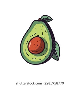 avocado simple modern logo vector