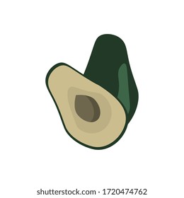 Avocado simple vector illustration icon