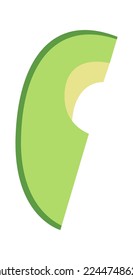 Avocado Slice flache Symbol Gesundes Gemüse. Vektorgrafik