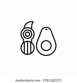 avocado slicer icon icon sign vector