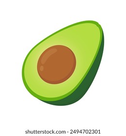 avocado slices vector illustration. Illustration avocado slices isolated on white backgrounds