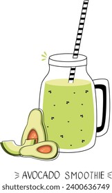 Avocado Smoothie, Vektorgrafik
