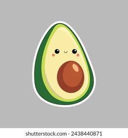 avocado sticker character very cute