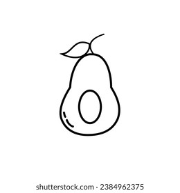 diseño vectorial de símbolo de aguacate