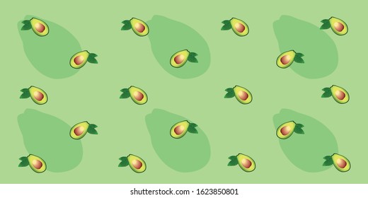 Avocado texture background with leaves.