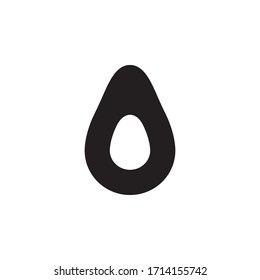 Icono de línea delgada aguacate, fruta y vitamina, signo dietético, gráficos vectoriales, un patrón lineal en un fondo blanco.

