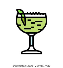 avocado toast drink meal drink color icon vector. avocado toast drink meal drink sign. isolated symbol illustration