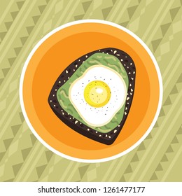 Avocado toast egg