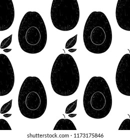 Avocado Tropical Fruit Sketch Texture Wallpaper Stock Vector (Royalty